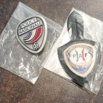 Police Nationale Police aux Fronti�res   Lot de 2 pins m�tal