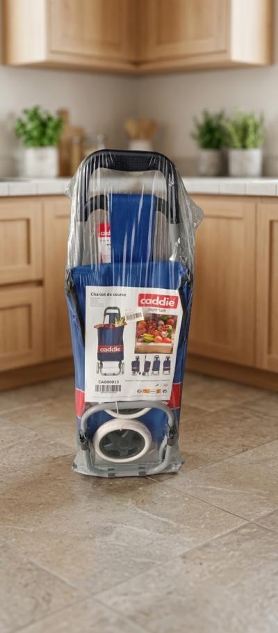 Caddie chariot de course pliant sur roues avec sac 25 L bleu-Marine D�houssable