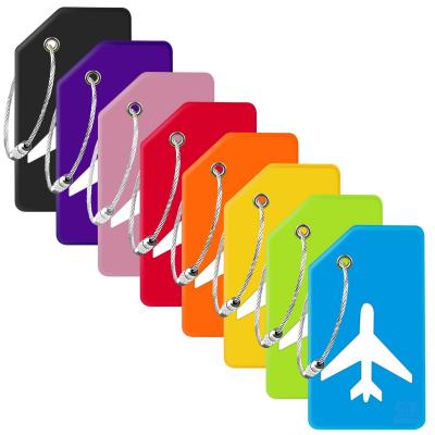 Lot de 8 �tiquettes de bagage en silicone pour valises, approuv�es par la TSA