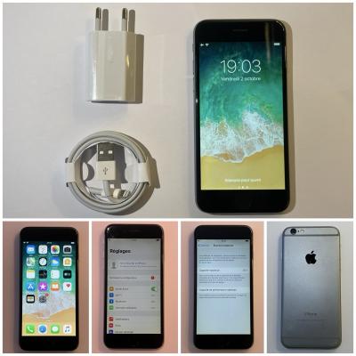 Apple iPhone 6 16GB (D�bloqu�)   Chargeur NEUF  Batterie 85%    C�ble NEUF