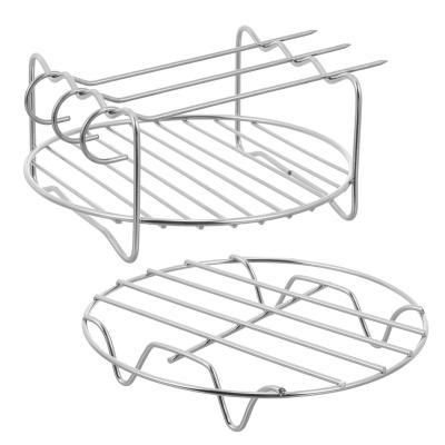 Grille de Cuisson Vapeur Multifonction 2 Pi�ces en Acier Inoxydable Argent�