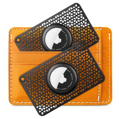 Lot de 2 �tuis portefeuille pour Airtag   0,3 cm d'�paisseur   �tui   noir
