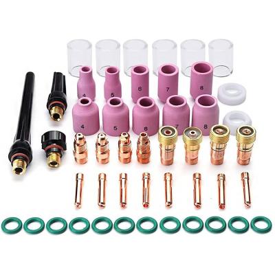Lot de 49 accessoires pour chalumeau de soudage TIG avec pinceaux, corps en