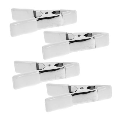 Jeu de 4 Pinces � Ressort Clips Blancs pour Fond Robustes   Serre joints