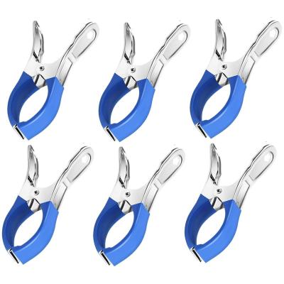 Lot de 6 Clips de Serrage pour B�che de Piscine Pinces � Ressort   Blue