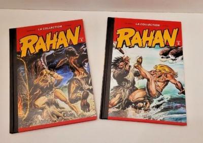 BD RAHAN LA COLLECTION   INT�GRALE, TOME 1 et 2 - DOS LISSE AVEC FRISE, HACHETTE