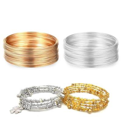 Lot de 200 Fils � M�moire de Forme Mall�ables   0,6 mm Argent�-dor�