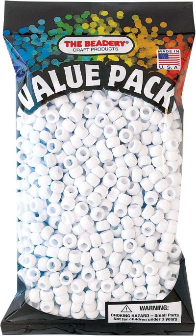 Lot de 900 Perles Tonnelet de 6 x 9 mm Orange   Opaque blanc assortiments