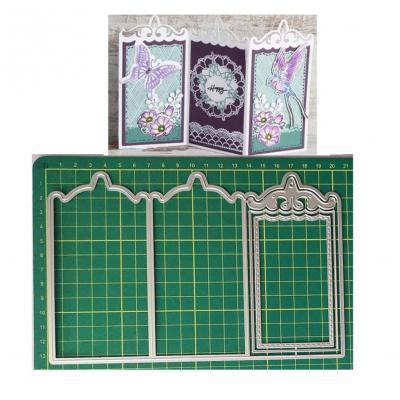 Lot de 3 Matrices de D�coupe en M�tal pour Scrapbooking   Argent�.