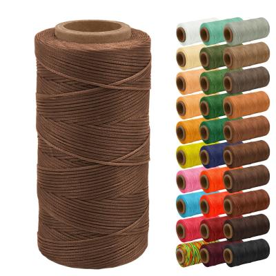 Fil Cir� 1mm x 200m Fil de Couture Plat en Cuir   Caf� Noir