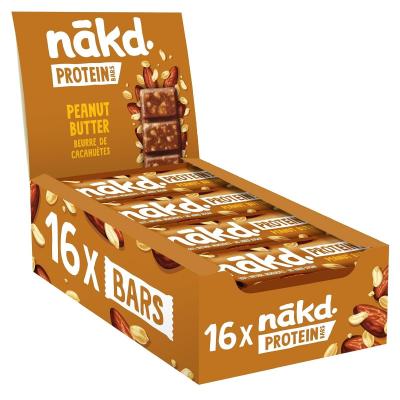 Nakd Protein Barres Cacao Noisette 16 x 45g Sans Gluten Vegan