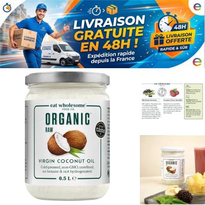 Eat Wholesome Huile de Coco Vierge Bio 500ml Crue Press�e � Froid