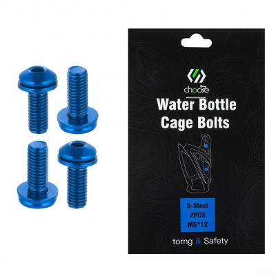 Lot de 4 Vis Porte bidons Alliage d'acier V�lo Boulons M5   bleu