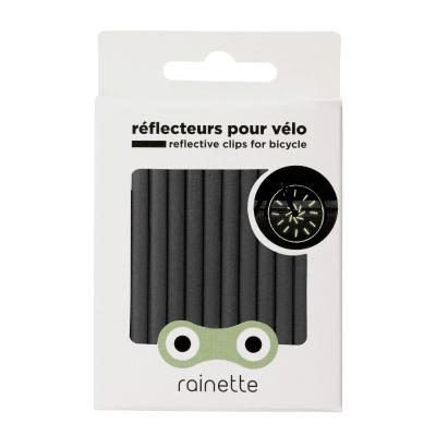 R�flecteurs pour Roues de V�lo Gris Anthracite R�flexion � 360� 12 Pi�ces