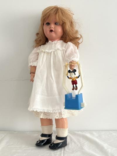 RARE !! Poupee Ancienne MADE IN BLEGUIM UNICA composition corps a boules