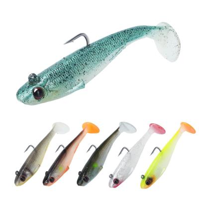 6Pcs Leurres de P�che Kit Leurres Spinnerbaits Souples   argent�, noir, rose