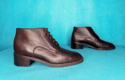 Bally Brown Leather Lace Up Ankle Boots, Women Size 37 FR