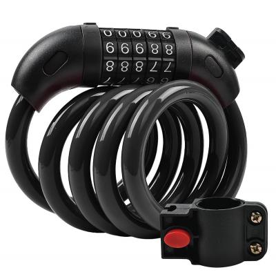 C�ble Antivol pour V�lo (1,2m) Combinaison � Code 5 Chiffres   noir