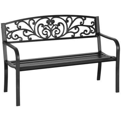 Banc de Jardin M�tal Ext�rieur Dossier Oiseau 127x63x86cm   Bronze