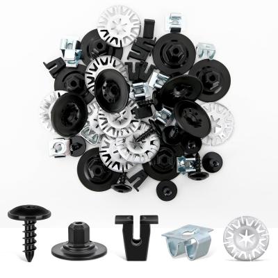 GOOACC GRC 70 35 pi�ces boulons de carrosserie pare �claboussures moteur pare chocs garde boue rivet poussoir