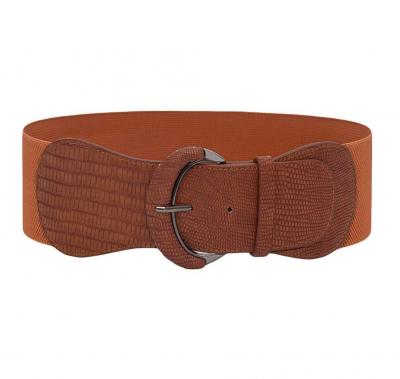 Ceinture Large Extensible pour Femmes de Robes   Marron Taille Unique