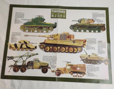 N3 Affiche Panorama Des Armes 1939 1945 Chars M4A2 ,KV 1, Panzer VI ,Mk VI