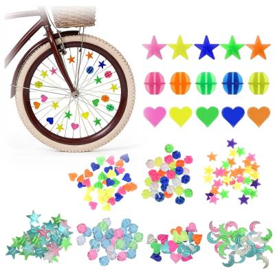 Lot de 144 Lumi�res pour Rayons de V�lo Multicolores avec Perles   Clips