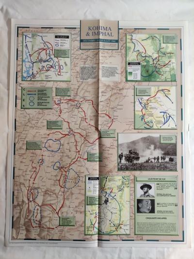 N39 Affiche carte des op�rations Ha go &U go 7 janvier 18 juillet 1944 type 97