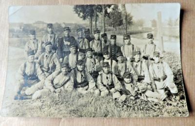 Vintage Postcard Photo Military Group Soldier Uniform 1912