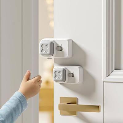 Verrou de Porte B�b� Anti Pincement Stoppeur 2 Pi�ces White