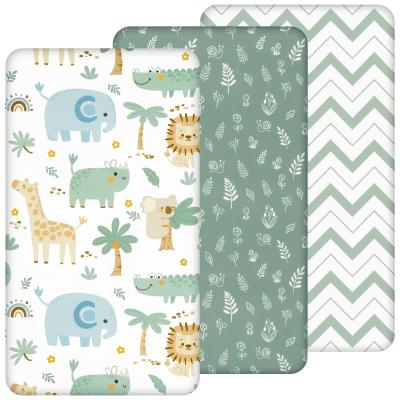 Drap Housse 70x140 cm pour Lit B�b� et Enfant Lion Vert