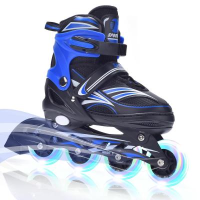 Rollers en Ligne Patins � Roulettes R�glables pour Enfants S Blue Polypropyl�ne