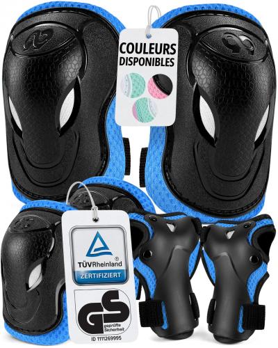 Protection Roller Enfant Garcon Patins � Glace a Roulette Fille BLEU Plastique