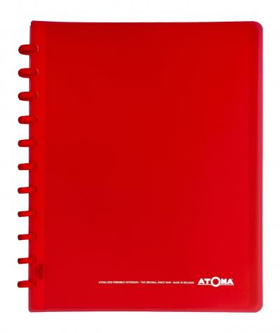 Album de Pr�sentation A4 � Anneaux 30 Pochettes Rouge Transparent