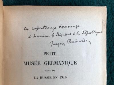 BAINVILLE J Petit mus�e germanique&Histoire de trois g�n�rations 1917 18  Envoi