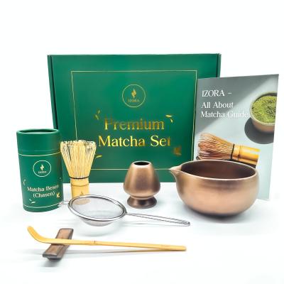 Set de Matcha de Accessoires Faits � la Main Noir - Vert