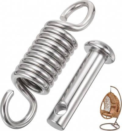 1 Ensemble de Crochets et Goupilles � Ressort pour Chaise Suspendue Argent�