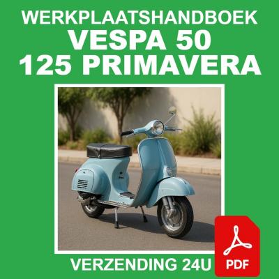 Werkplaatshandboek Vespa 50 - 125 Primavera 1960 1970 Reparatie CD PDF NL