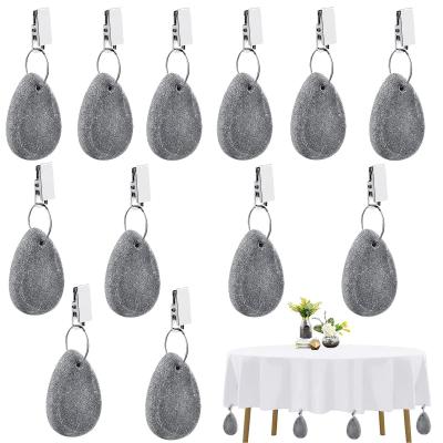 Poids pour Nappe de Table avec Pinces Marbre Naturel F�te Gris