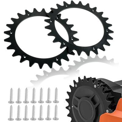 Pointes pour Tondeuse Robot Noires � 205 mm avec 14 Vis Compatibles avec Worx