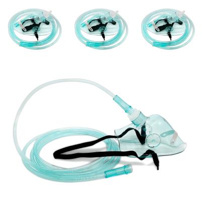 Masque d'Oxyg�ne Standard P�diatrique avec Tuyau de 6,6 Pieds Lot de 3