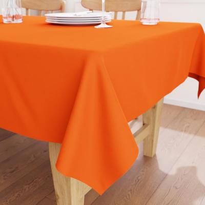 Nappe Rectangulaire en Toile de Coton 140x230 cm Orange Linge Table Literie