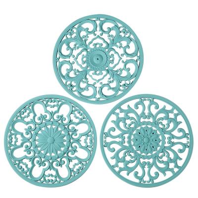 Dessous de plat Lot de 3 en Silicone Tr�s �pais pour Plats Chauds Turquoise