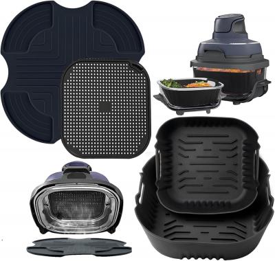 4 Pi�ces Moules Silicone Et Dessous De Plat Et Grille anti Projection En Silicon