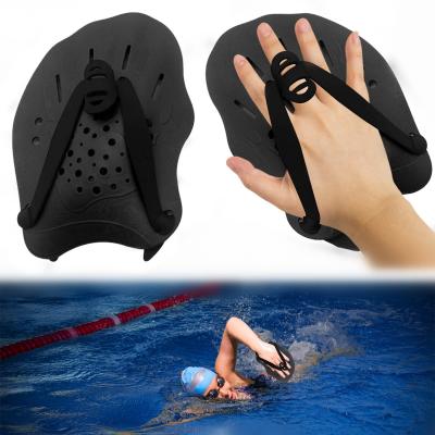 Paddle d'Entra�nement pour Natation Pagaies Main R�glables Palettes Noir