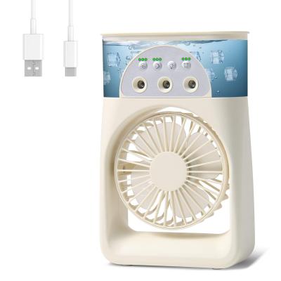 Mini Climatiseur Mobile Fan 3 en 1 Climatiseur Portable Blanc 15x60x20cm