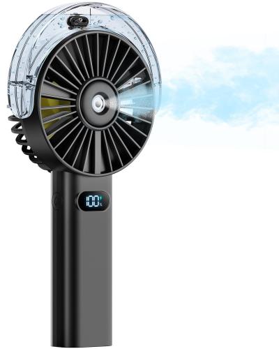 Ventilateur Brumisateur Portable Aliment� par Batterie 4000 mAh Noir