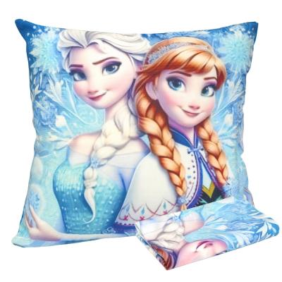 Princesse Housse de Coussin pour Enfant 45 x 45 cm en Peluche avec Motif Coton