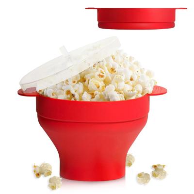 Machine � Popcorn pour Micro ondes Bol Pliable en Silicone Rouge