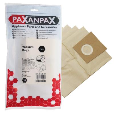 VB351 Lot de 5 Sacs en Papier Compatibles avec Bosch Siemens Type Marron
